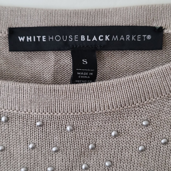 Lightweight taupe sweater with bead detail - Picture 3 of 3